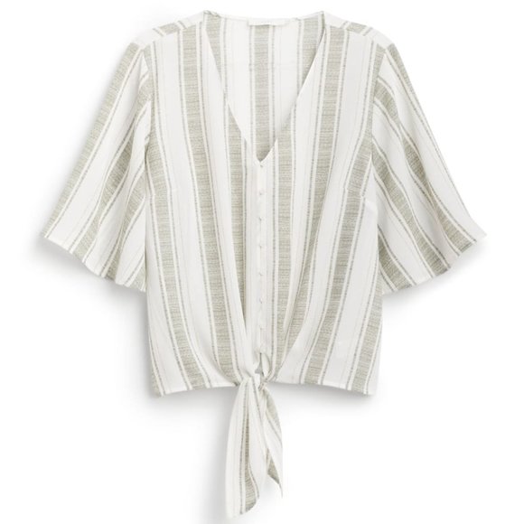 Lush Tops - NWT Super Cute Front Tie Blouse